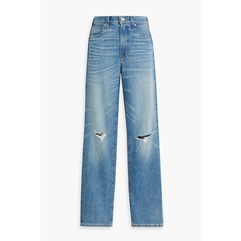 SLVRLAKE‎ Stella High Rise Straight Leg Distressed Jeans Light Wash Size 26 n1